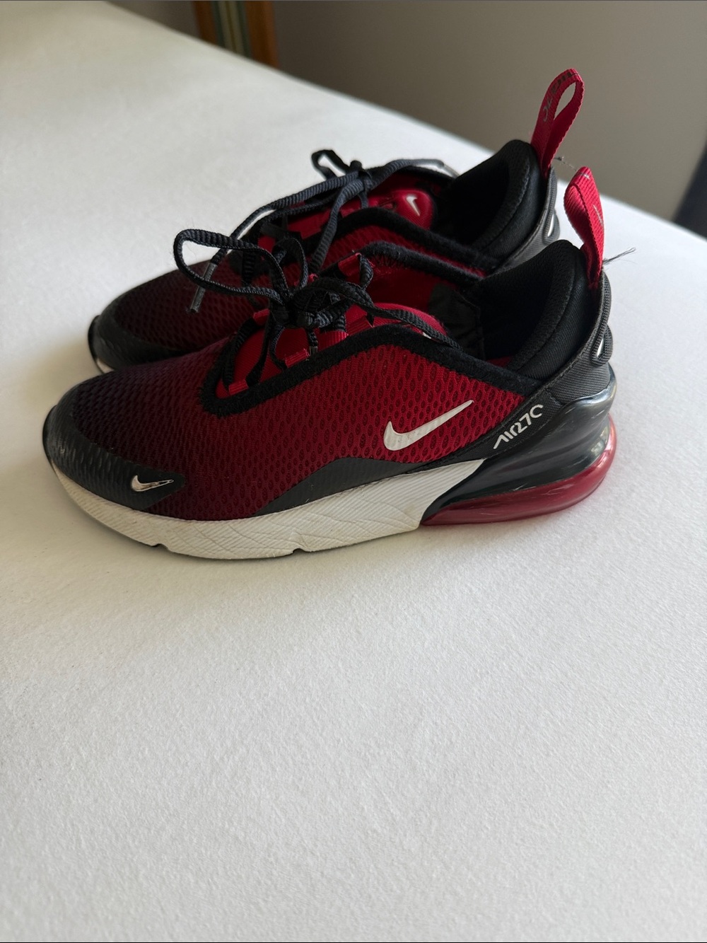 Nike Kids' Air 270 Sneakers in Red and Black